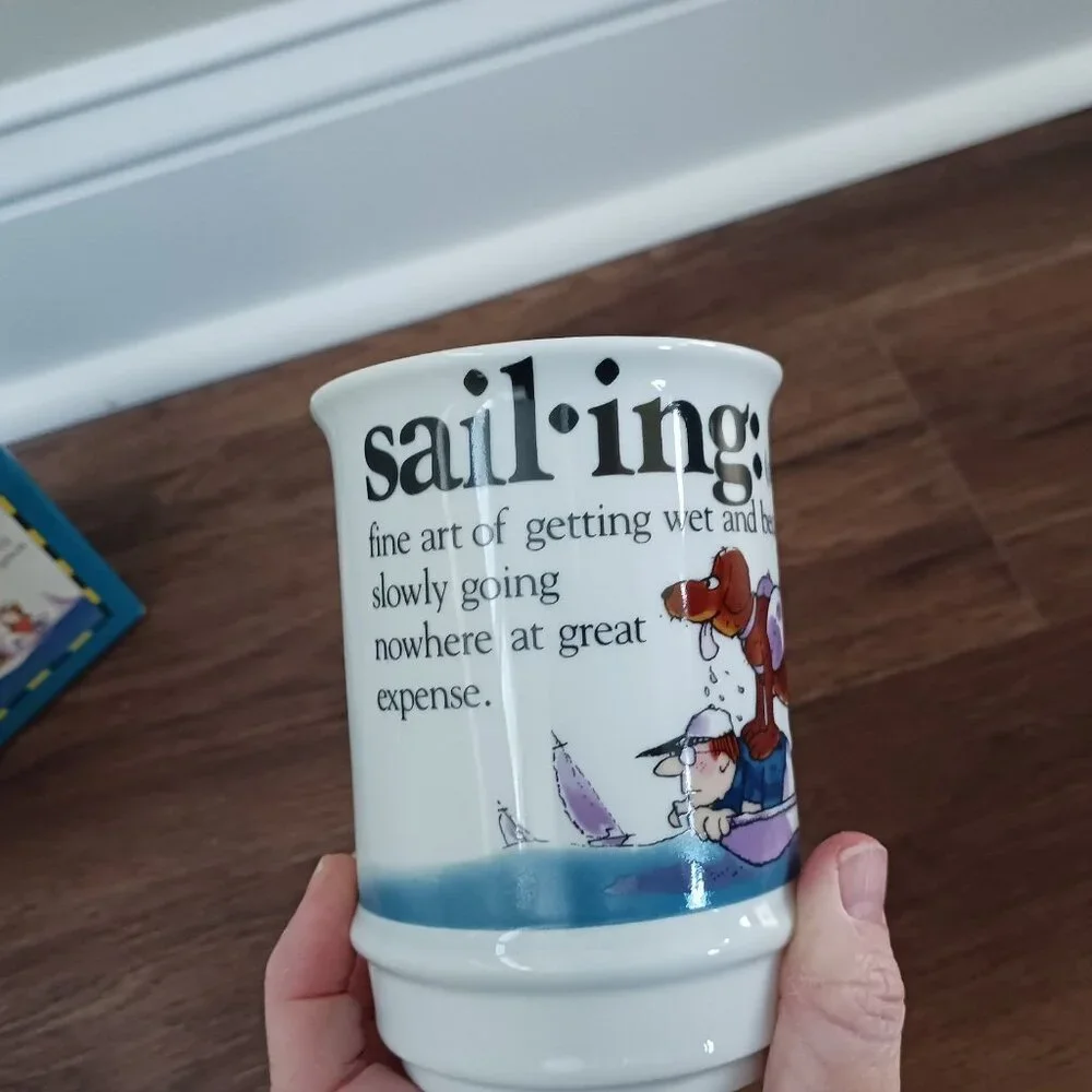 Vintage Enesco Sailing‎ Musical Coffee Cup Mug New in Box